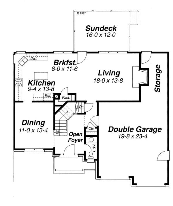 First Floor image of ARLINGTON-A House Plan